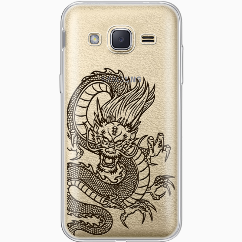 Прозрачный чехол Uprint Samsung J200H Galaxy J2 Chinese Dragon