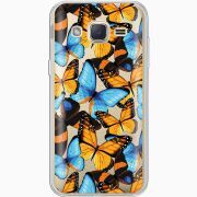 Прозрачный чехол Uprint Samsung J200H Galaxy J2 Butterfly Morpho