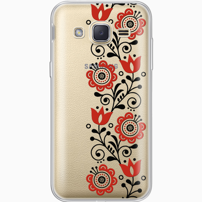 Прозрачный чехол Uprint Samsung J200H Galaxy J2 Ethno Ornament