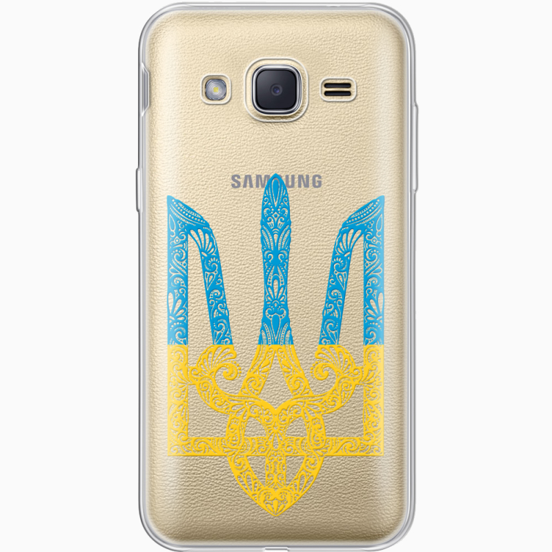 Прозрачный чехол Uprint Samsung J200H Galaxy J2 Gold Trident
