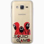 Прозрачный чехол Uprint Samsung J200H Galaxy J2 siquid game люди в красном