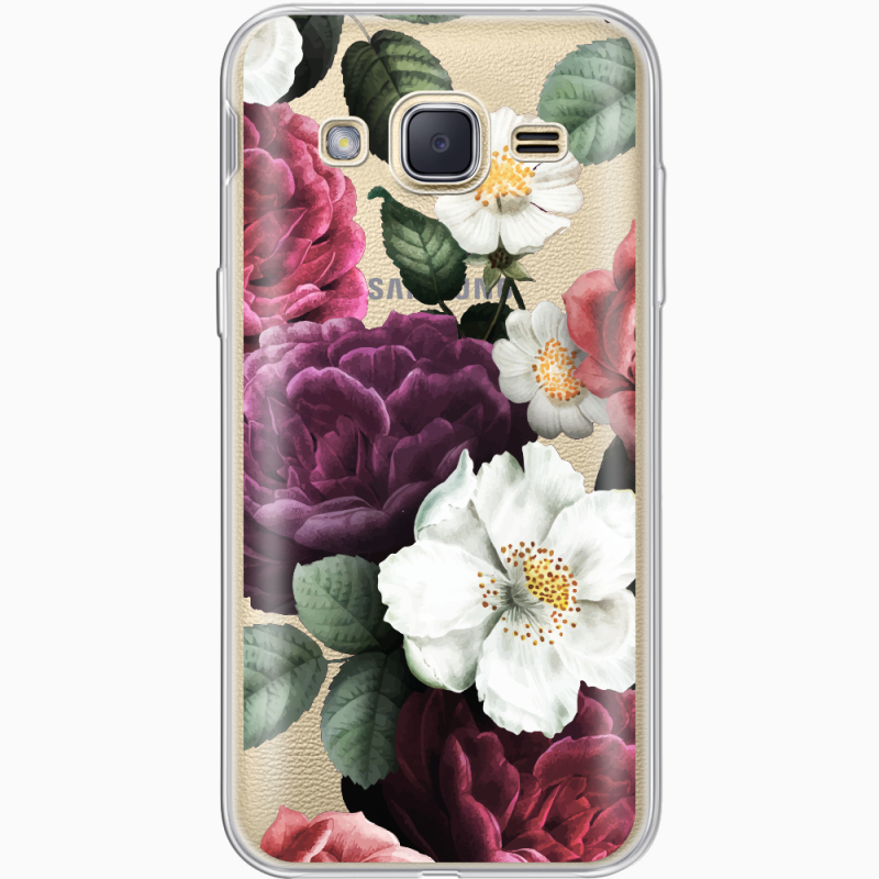 Прозрачный чехол Uprint Samsung J200H Galaxy J2 Floral Dark Dreams