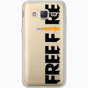 Прозрачный чехол Uprint Samsung J200H Galaxy J2 Free Fire Black Logo