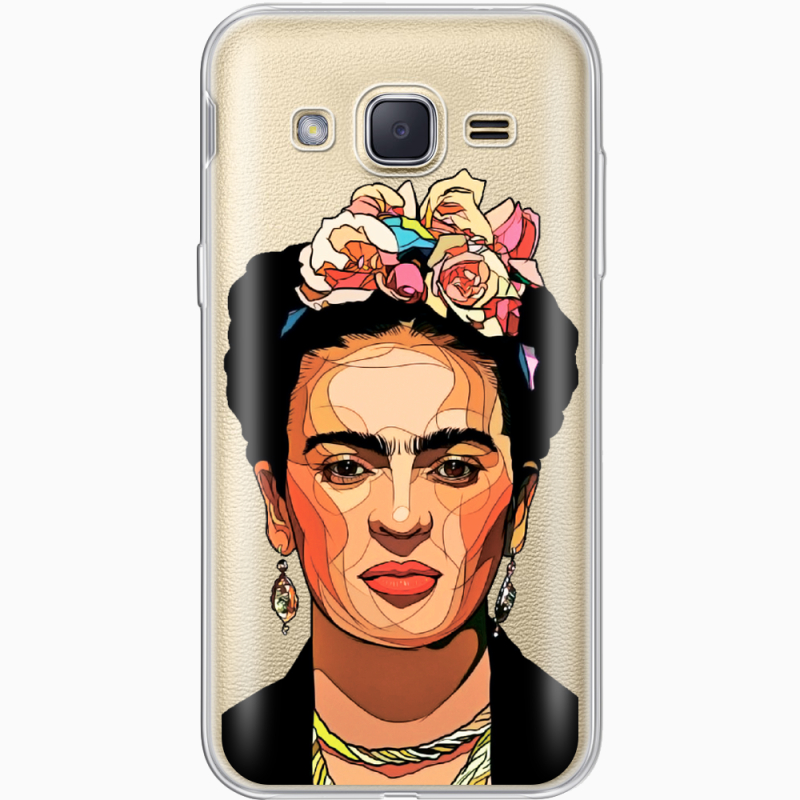 Прозрачный чехол Uprint Samsung J200H Galaxy J2 Фрида Кало