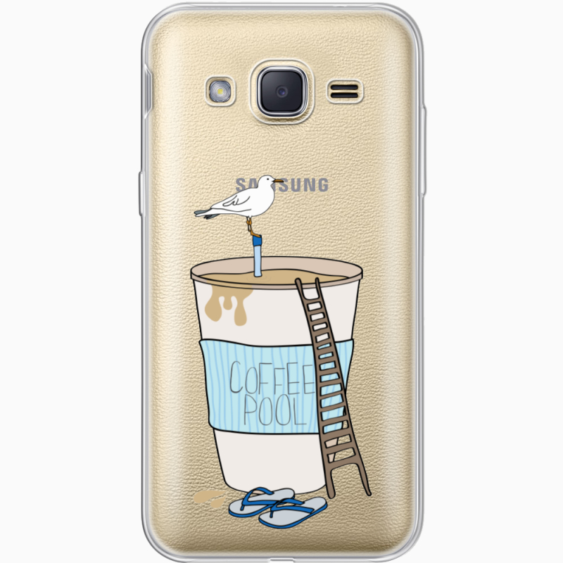 Прозрачный чехол Uprint Samsung J200H Galaxy J2 Segull in Cofee Pool