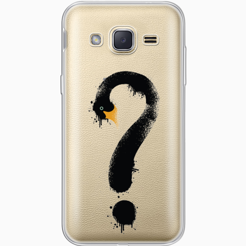 Прозрачный чехол Uprint Samsung J200H Galaxy J2 Swan question