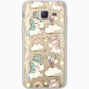 Прозрачный чехол Uprint Samsung J200H Galaxy J2 Unicorns