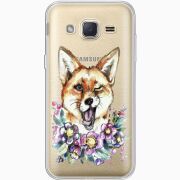 Прозрачный чехол Uprint Samsung J200H Galaxy J2 Winking Fox