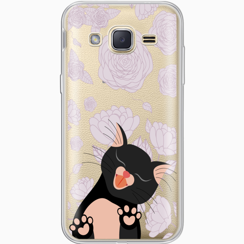 Прозрачный чехол Uprint Samsung J200H Galaxy J2 Meow