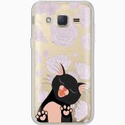 Прозрачный чехол Uprint Samsung J200H Galaxy J2 Meow