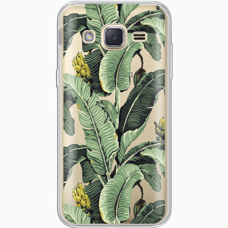 Прозрачный чехол Uprint Samsung J200H Galaxy J2 Banana Leaves