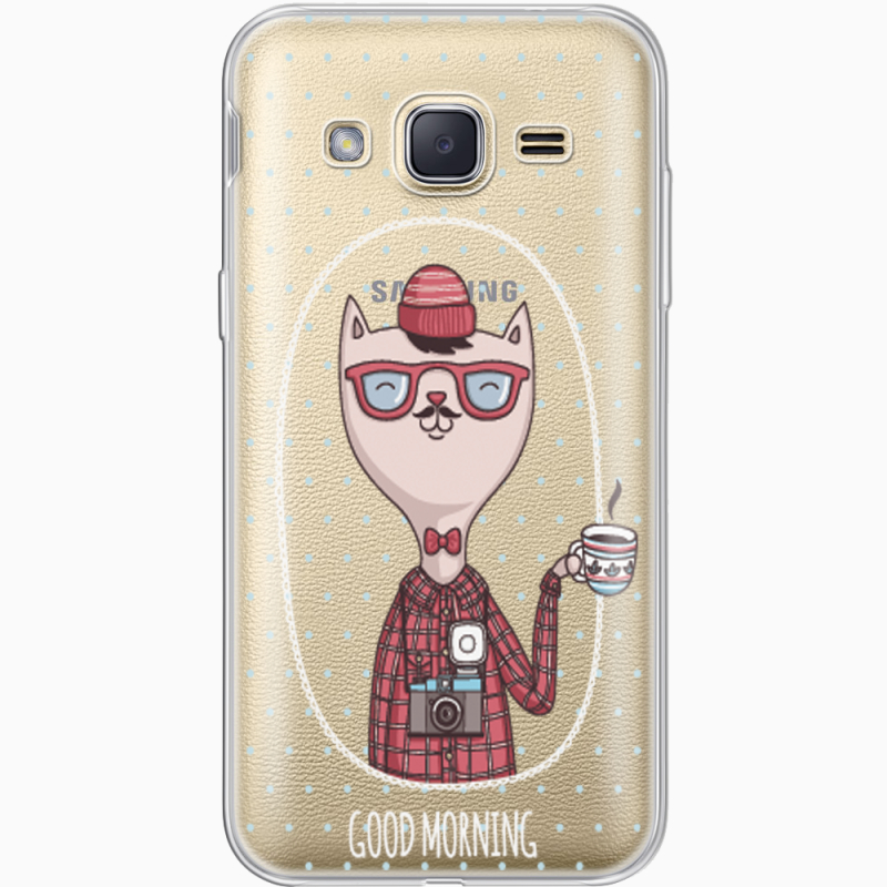 Прозрачный чехол Uprint Samsung J200H Galaxy J2 Good Morning