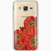 Прозрачный чехол Uprint Samsung J200H Galaxy J2 Red Poppies
