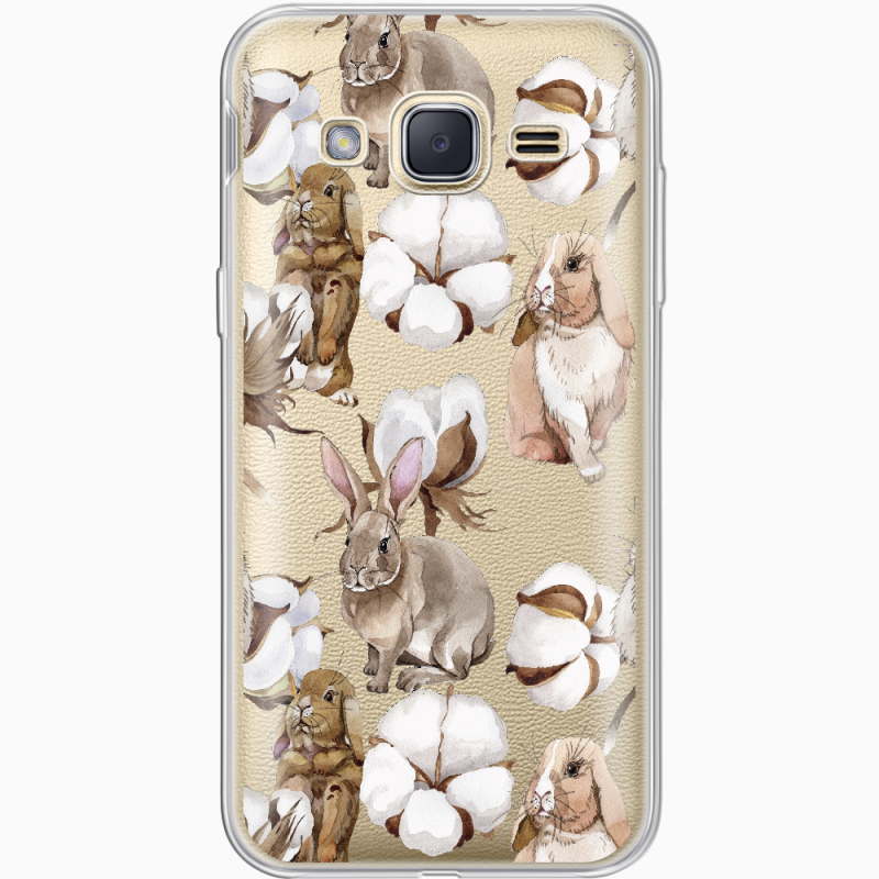 Прозрачный чехол Uprint Samsung J200H Galaxy J2 Cotton and Rabbits