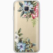 Прозрачный чехол Uprint Samsung J200H Galaxy J2 Floral