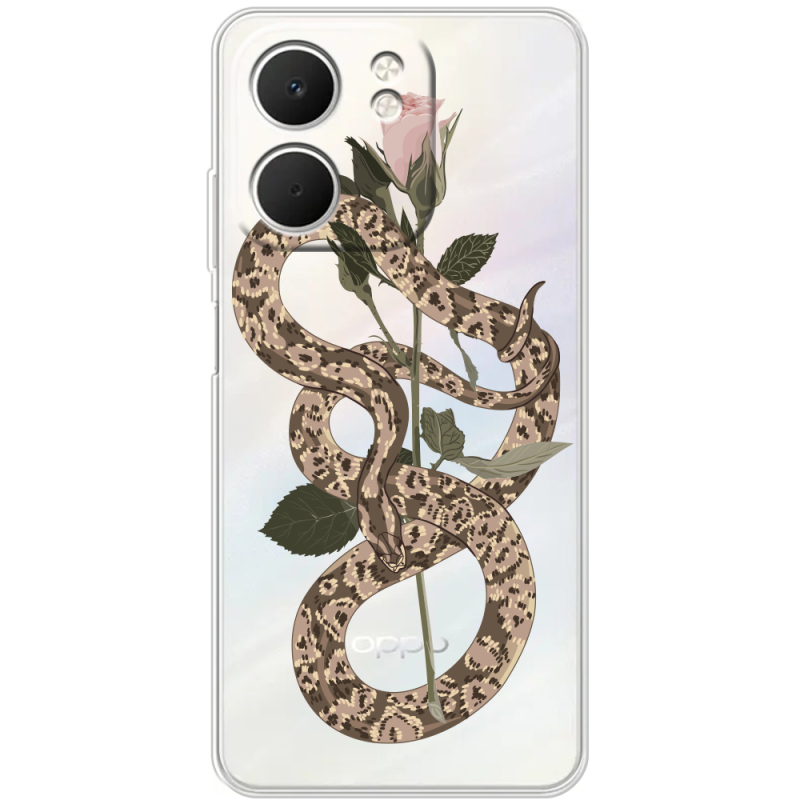 Прозорий чохол BoxFace OPPO A5x Glamor Snake
