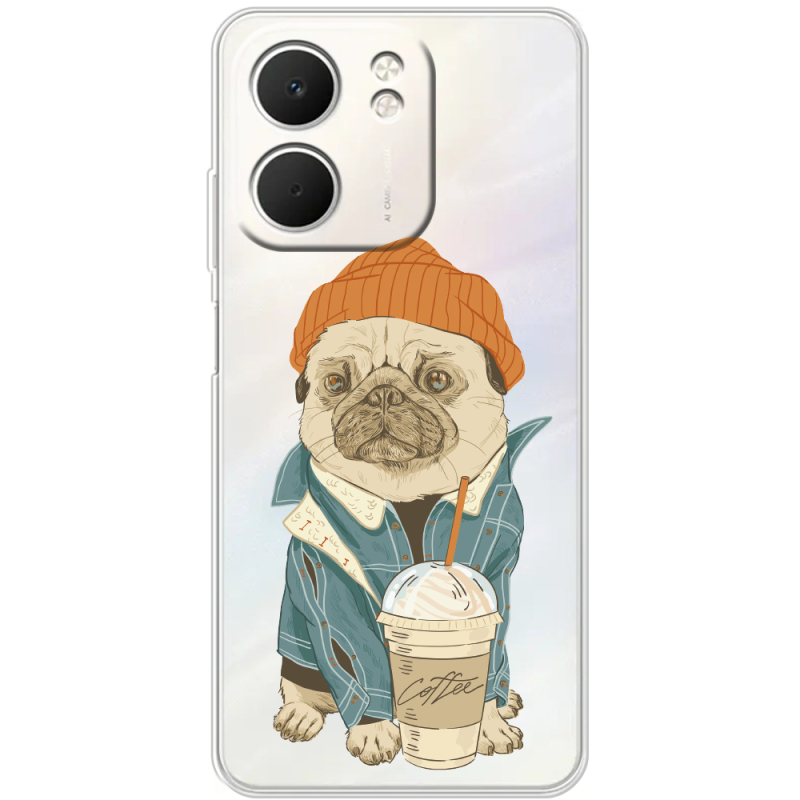 Прозорий чохол BoxFace OPPO A5x Dog Coffeeman