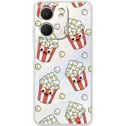 Прозорий чохол BoxFace OPPO A5x с 3D-глазками Popcorn