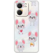 Прозорий чохол BoxFace OPPO A5x с 3D-глазками Mouse