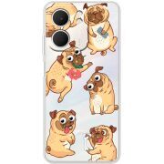 Прозорий чохол BoxFace OPPO A5x с 3D-глазками Pug
