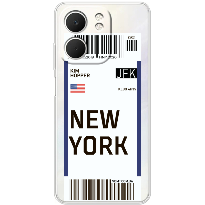 Прозорий чохол BoxFace OPPO A5x Ticket New York