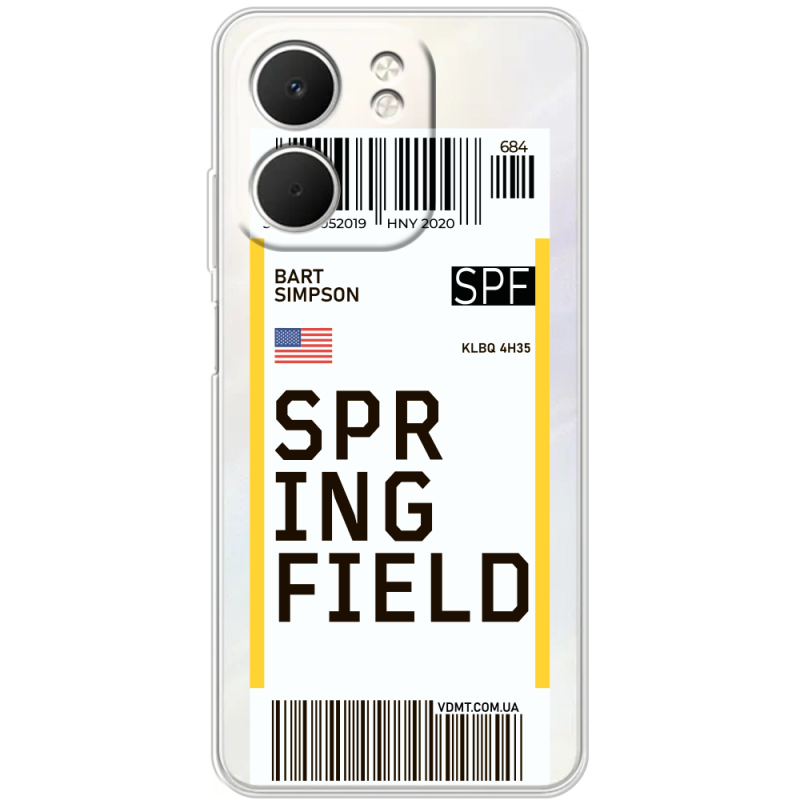 Прозорий чохол BoxFace OPPO A5x Ticket Springfield