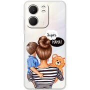 Прозорий чохол BoxFace OPPO A5x Super Mama and Son