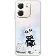 Прозорий чохол BoxFace OPPO A5x Cat Style