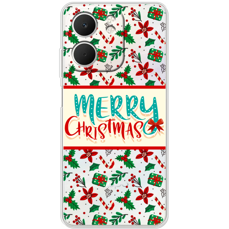 Прозорий чохол BoxFace OPPO A5x Vintage Christmas Pattern