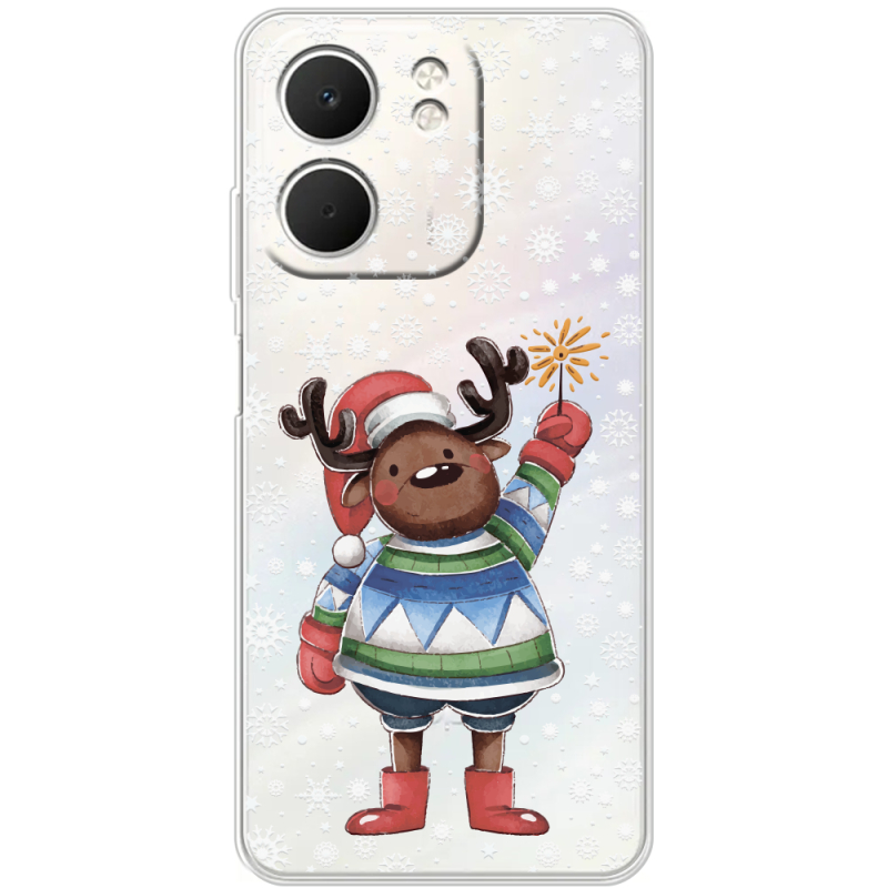 Прозорий чохол BoxFace OPPO A5x Christmas Deer with Snow