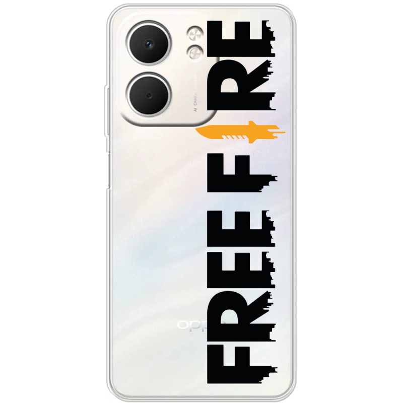 Прозорий чохол BoxFace OPPO A5x Free Fire Black Logo