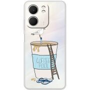 Прозорий чохол BoxFace OPPO A5x Segull in Cofee Pool