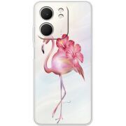 Прозорий чохол BoxFace OPPO A5x Floral Flamingo