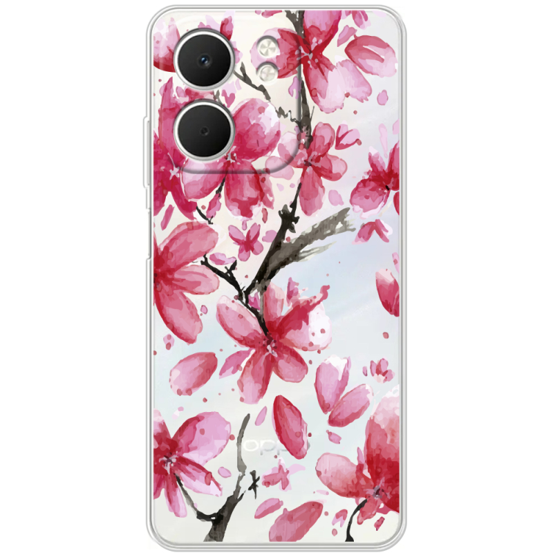 Прозорий чохол BoxFace OPPO A5x Pink Magnolia
