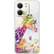 Прозорий чохол BoxFace OPPO A5x Colorful Giraffe