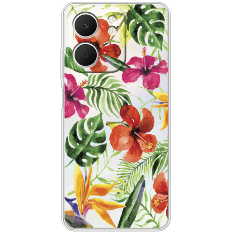 Прозорий чохол BoxFace OPPO A5x Tropical Flowers