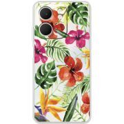 Прозорий чохол BoxFace OPPO A5x Tropical Flowers