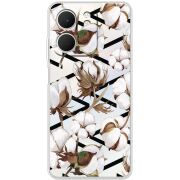 Прозорий чохол BoxFace OPPO A5x Cotton flowers