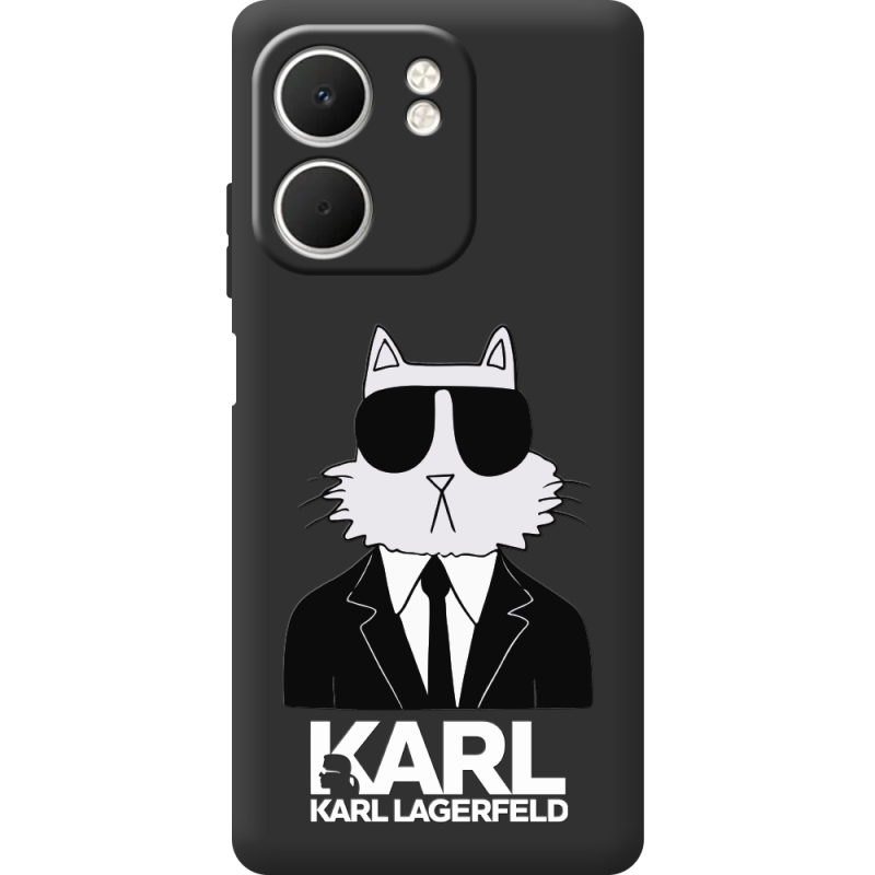 Чорний чохол BoxFace OPPO A5x Cat in Black