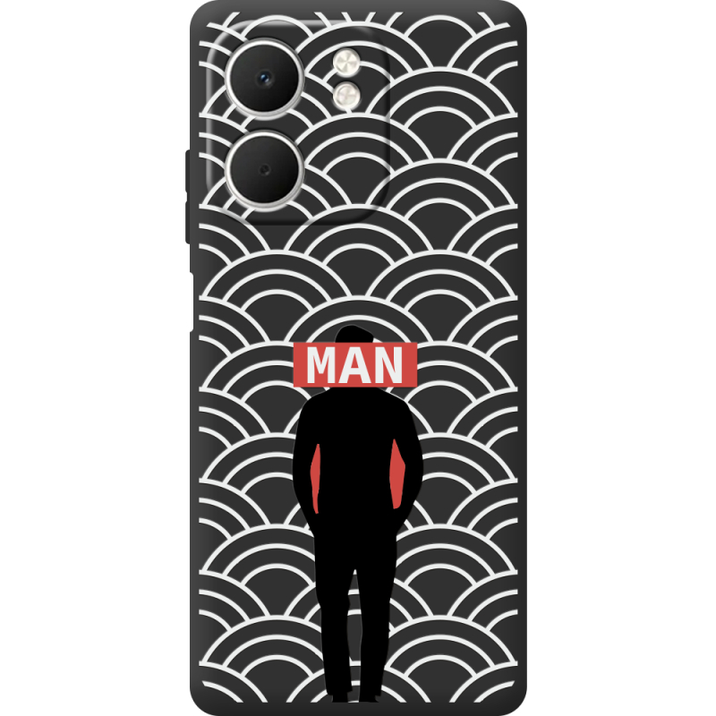 Чорний чохол BoxFace OPPO A5x Man Pattern