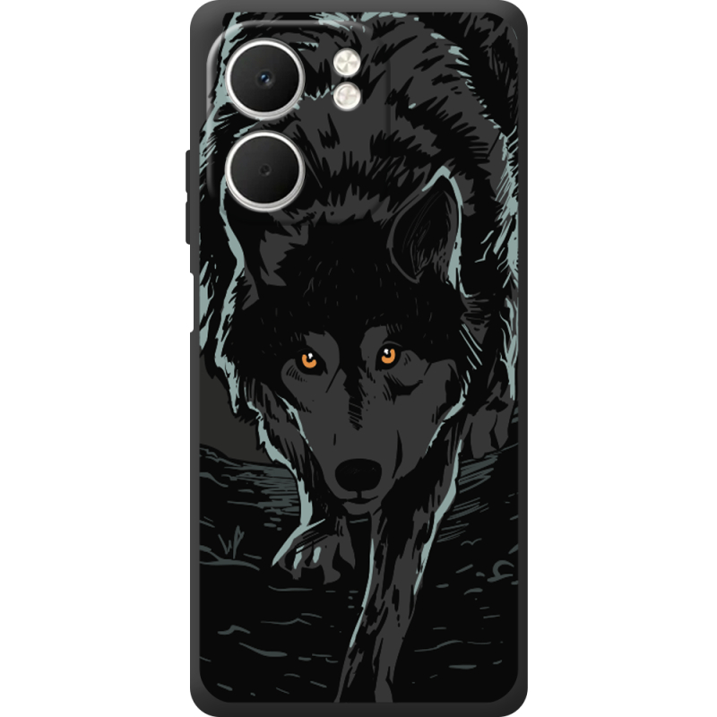 Чорний чохол BoxFace OPPO A5x Wolf