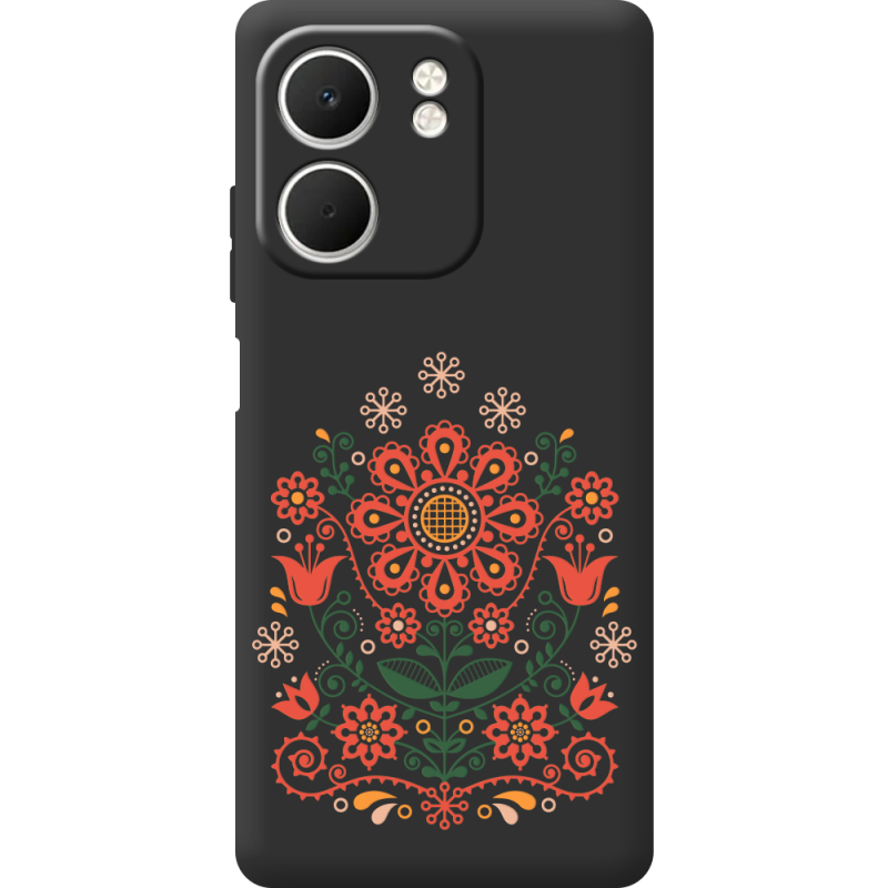 Чорний чохол BoxFace OPPO A5x Ukrainian Ornament