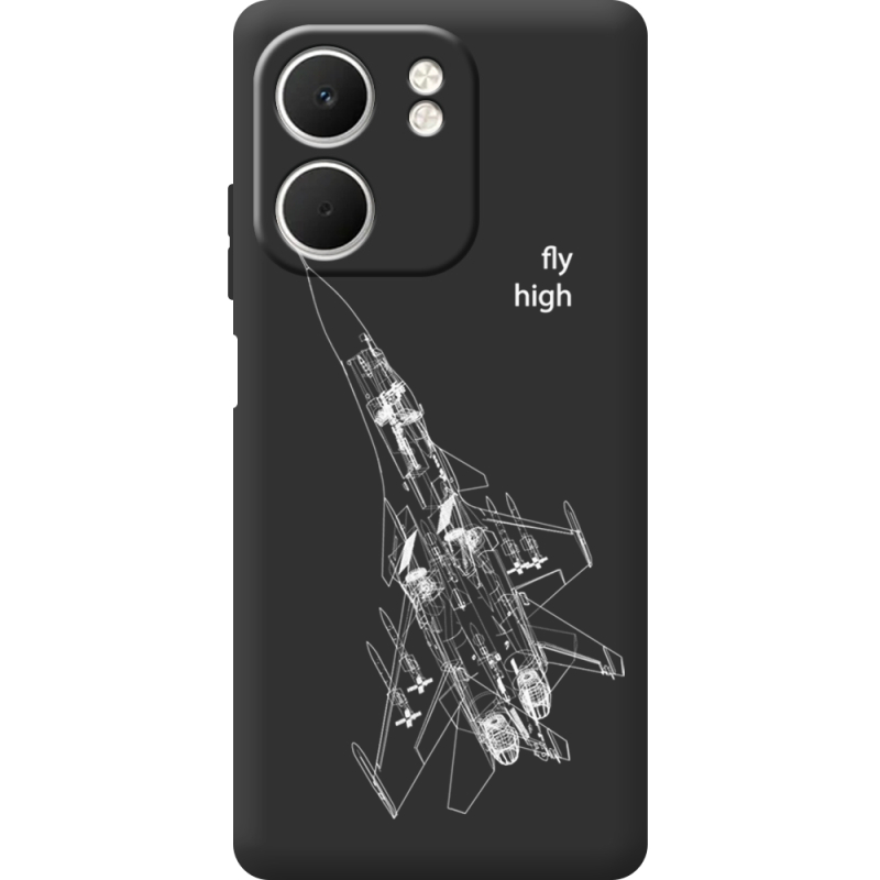 Чорний чохол BoxFace OPPO A5x Військовий літак
