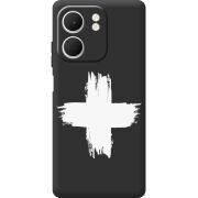 Чорний чохол BoxFace OPPO A5x Білий хрест ЗСУ