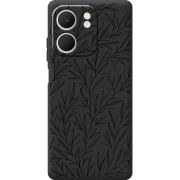Чорний чохол BoxFace OPPO A5x Leaves