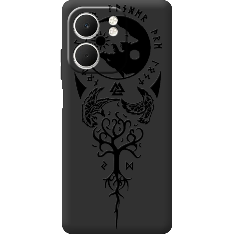 Чорний чохол BoxFace OPPO A5x Hugin and Munin