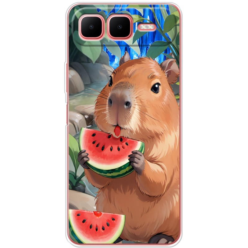 Чохол BoxFace Infinix Smart 10 Plus Капібара з кавуном