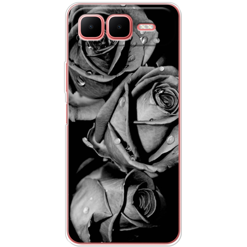 Чохол BoxFace Infinix Smart 10 Plus Black and White Roses