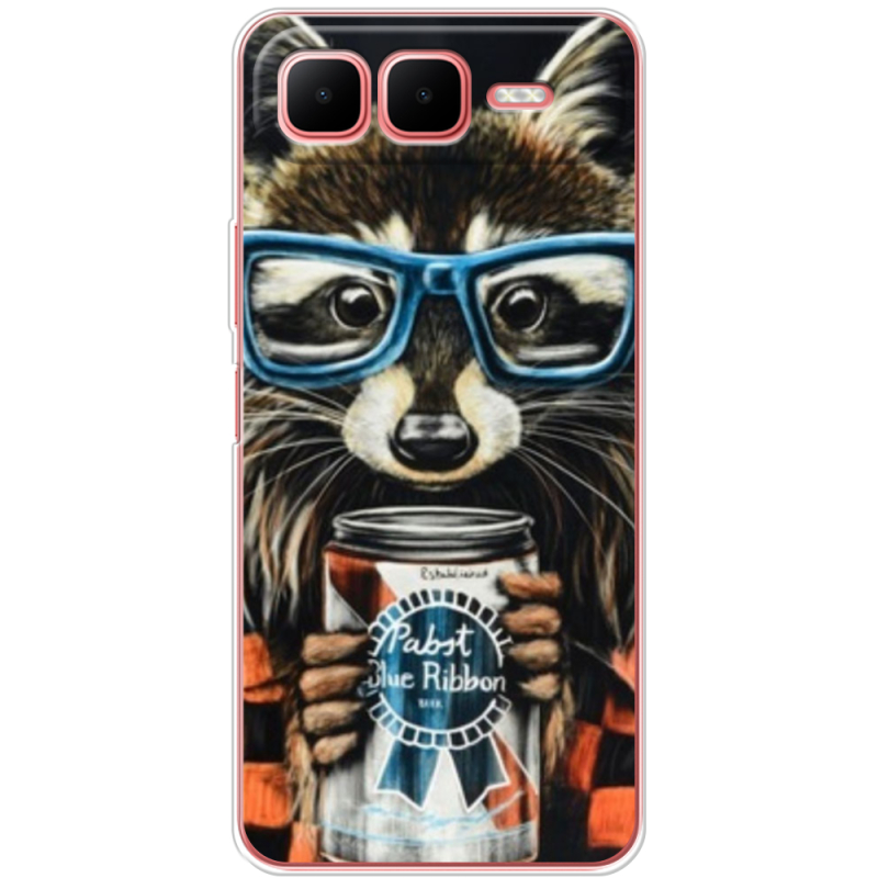 Чохол BoxFace Infinix Smart 10 Plus Енот с банкой