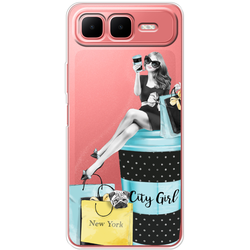 Прозорий чохол BoxFace Infinix Smart 10 Plus City Girl